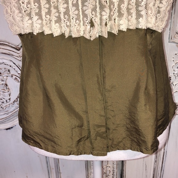 Rendez-Vous by Paul & Joe Sister Olive green Sleeveless Pearl Button Down S/XS - Picture 6 of 10